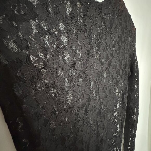 Dynamite Sheer Floral Lace Long Sleeve Jumpsuit – Size XS (NWT) - Picture 2 of 7